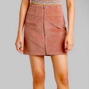 Corduroy mini skirt